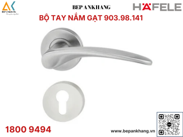 Tay nắm gạt có nắp che cho cửa phòng Hafele - Inox mờ - 903.98.141